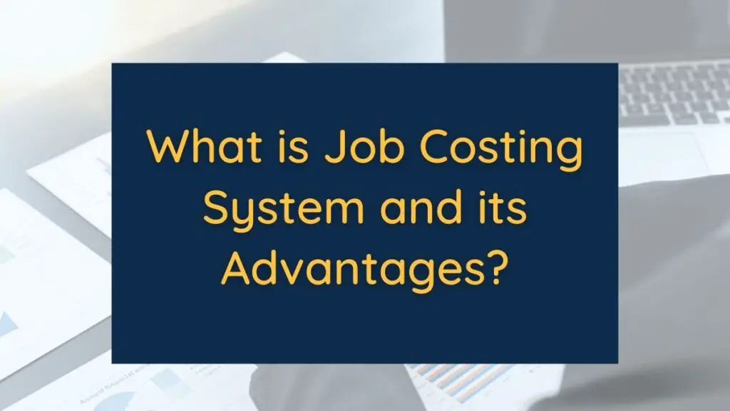 Job costing system