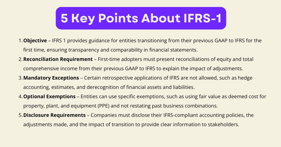 ifrs 1 key points