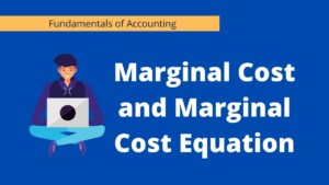 marginal cost and marginal cost equation