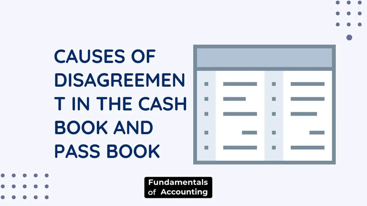 cash book and passbook disagreement