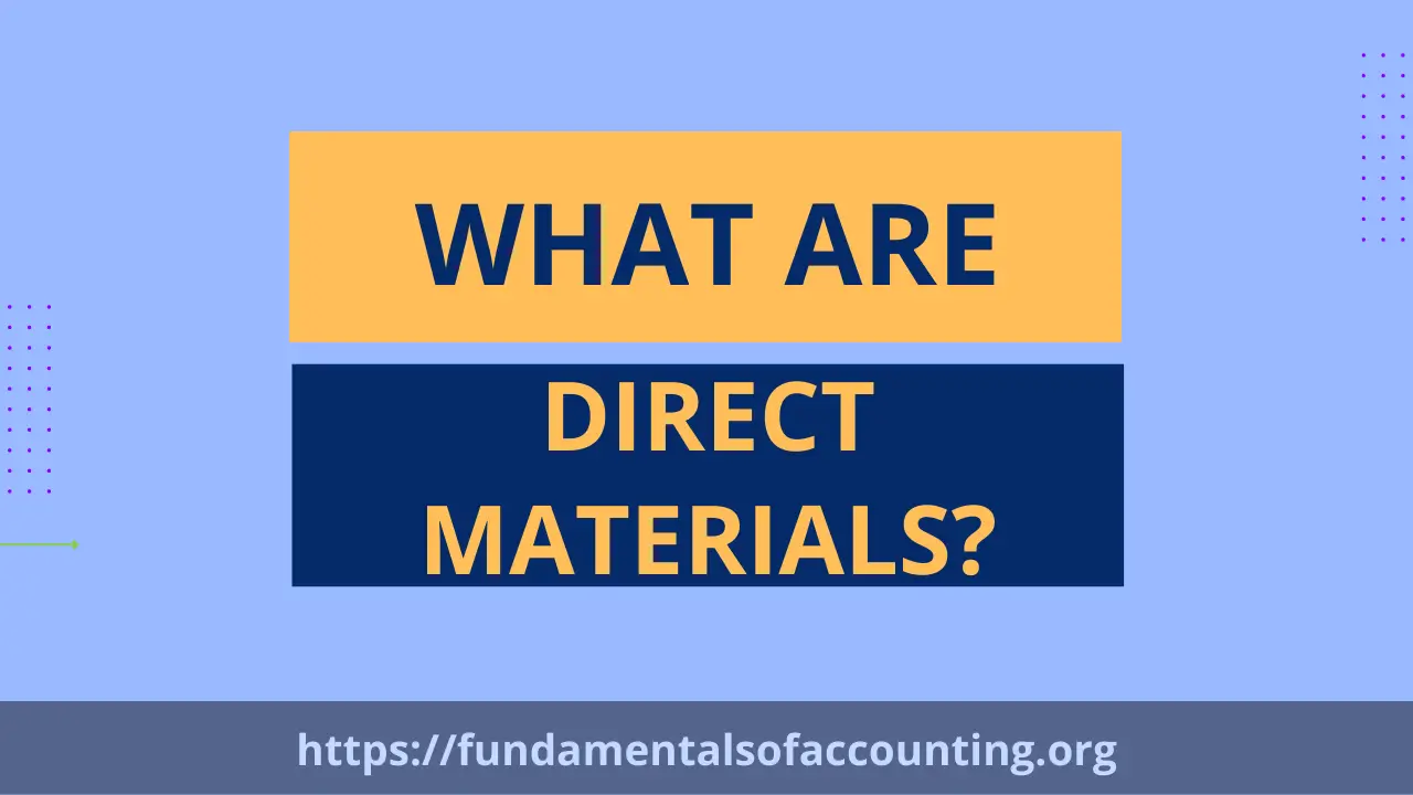 direct materials in accounting